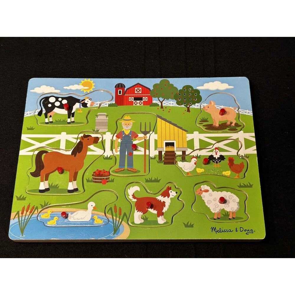 MELISSA AND DOUG OLD MACDONALD SONG PUZZLE CHUNKY PIECES SINGS 2+